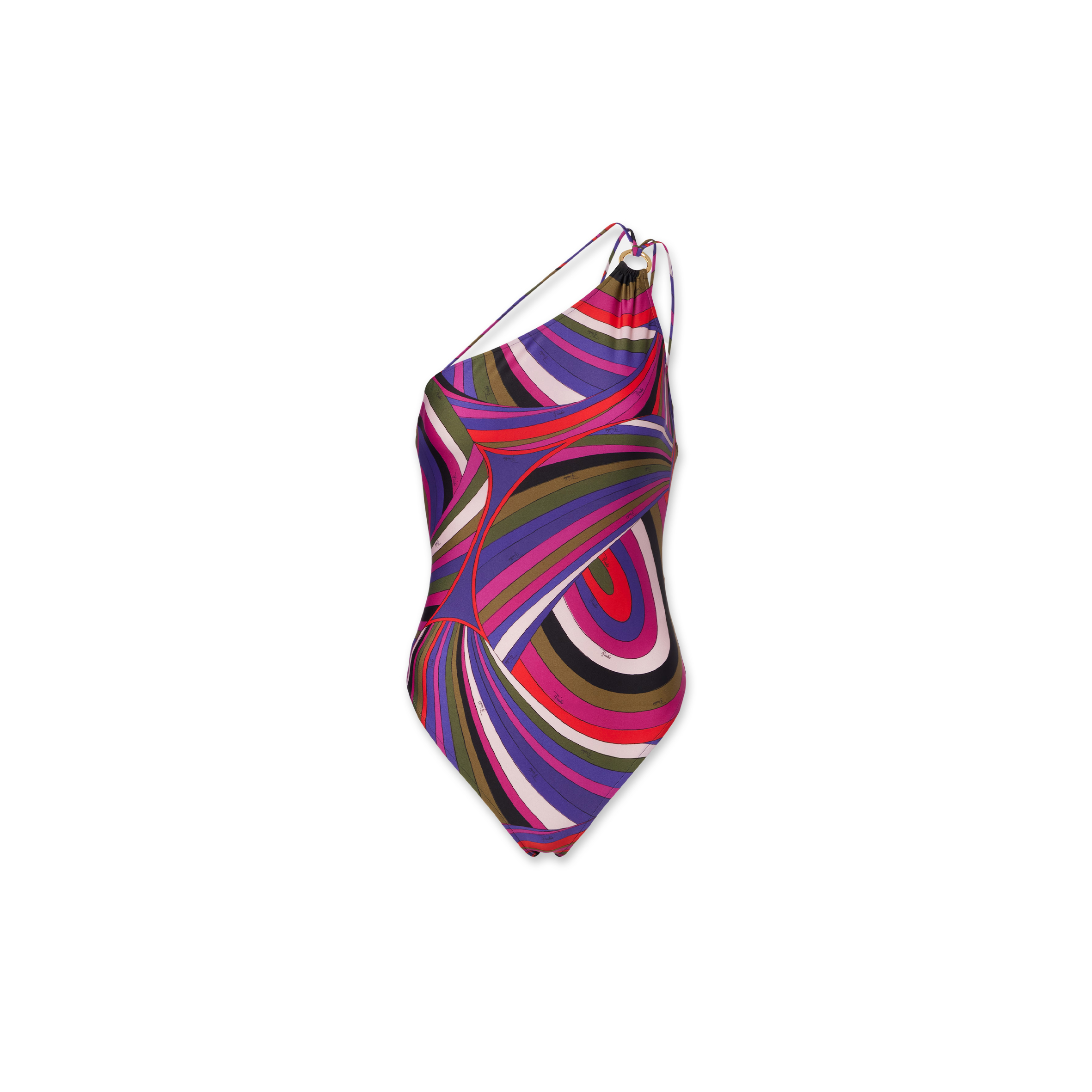 PUCCI IRIDE ONE-SHOULDER ONE-PIECE SWIMSUIT